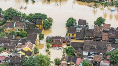 부자강–투본강 수위 상승으로 다낭 일부 지역 침수