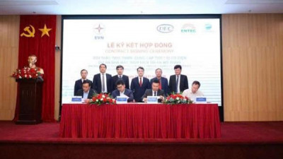 EVN, 찌안 수력 발전 프로젝트 위한 전기 기계 장비 공급 패키지 계약 체결